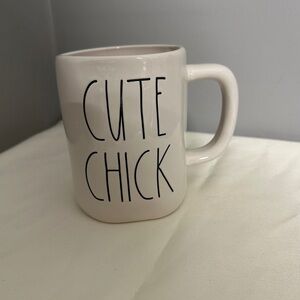 Rae Dunn Cute Chick White Mug 2 Sided